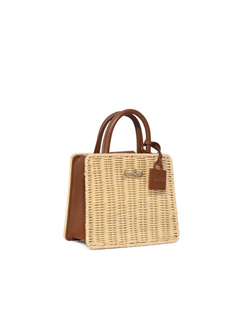Borsa Shop Mini in paglia e pelle Cuoio Mc2 Saint Barth | SHBM000201737L